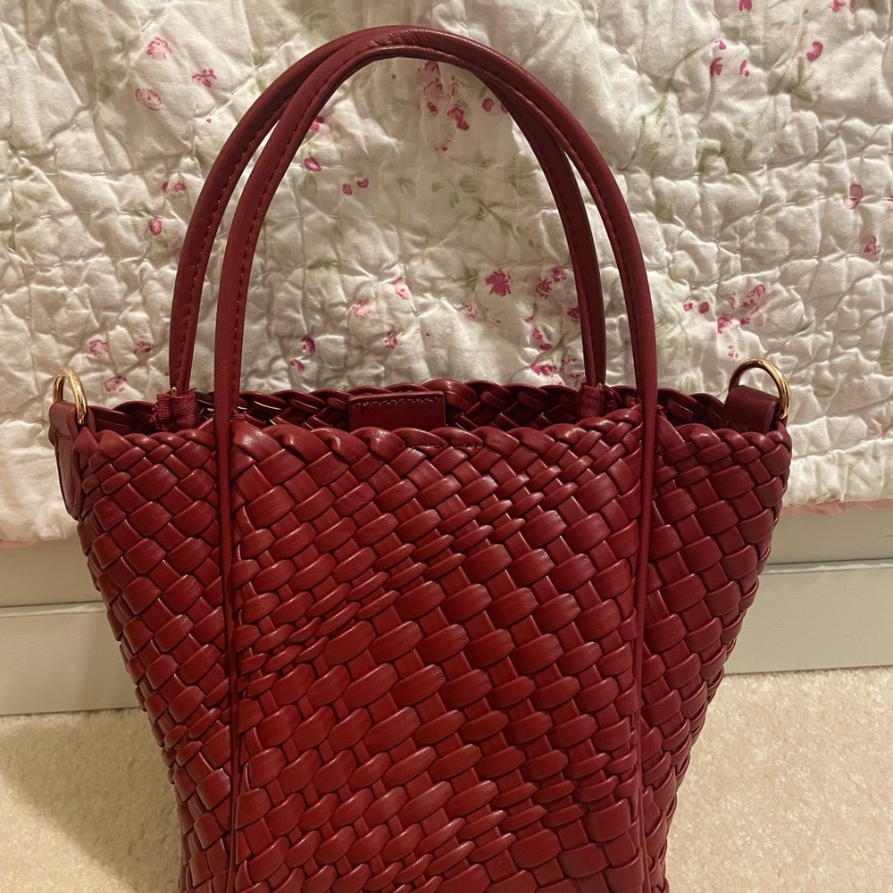 Anthropologie Woven Red Purse